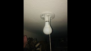 Replace Broken Pull String Light Fixture [upl. by Atterual]