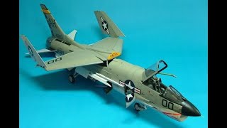 Trumpeter 132 F8 Crusader Part 1 Classic [upl. by Aicinad]