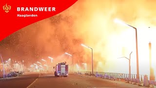 Brandweer Haaglanden  Incident Vreugdevuur Scheveningen 2019 [upl. by Selinda285]