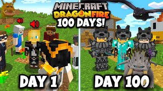 I Spent 100 Days in DRAGON FIRE Minecraft with FRIENDS This is what happened [upl. by Ynatsyd]