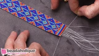 How to Finish Off Traditional Loom Work and Add a Slider Clasp [upl. by Clyde]