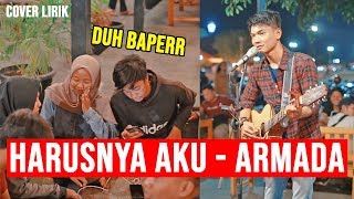 HARUSNYA AKU  ARMADA LIRIK COVER BY TRI SUAKA  PENDOPO LAWAS [upl. by Mansoor]