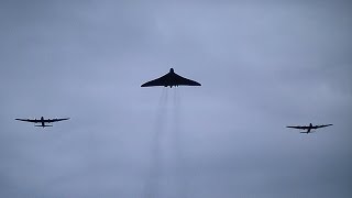 Avro Vulcan Bomber amp Double Avro Lancaster Bombers  The Three Sisters [upl. by Bael]