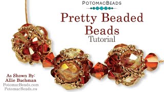 Pretty Beaded Beads DIY Jewelry Making Tutorial by PotomacBeads [upl. by Epstein]