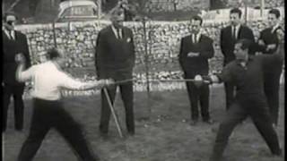 1958 Epee Duel Lifar vs Cuevas [upl. by Nnylhtak]