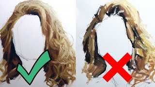 oil painting dos and donts how to paint hair [upl. by Heida277]