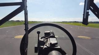 BBMF Lancaster take off view from Bomb Aimers Position [upl. by Stanly]