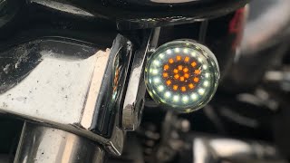 Harley LED Blinker Install and review LED Bulb Turn Signal Light Insert for Harley [upl. by Delastre]