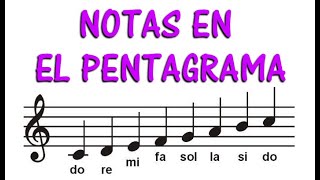 Aprende las notas en pentagrama [upl. by Kielty]