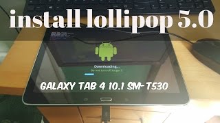 Samsung Galaxy Tab 4101 SMT530 How to update to lollipop 50 Tutorial [upl. by Kelley]