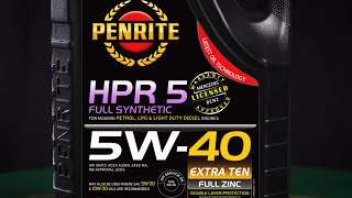 Penrite HPR 5 5W40 Engine Oil [upl. by Enniotna659]