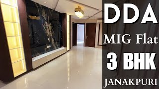 Luxury 3 BHK DDA Big MIG Flat in JANAKPURI  Park Facing amp Ready to Move  A50 [upl. by Negiam]