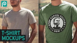 How to Create a Realistic TShirt Mockup in Photopea [upl. by Haswell464]