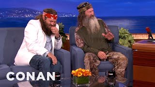 Duck Commanders Phil and Willie Robertson Interview  CONAN on TBS [upl. by Villiers]