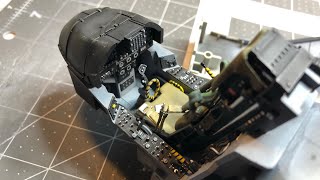 HobbyBoss 118 AV8B Harrier Build Part 4 Finishing the Cockpit [upl. by Mercy]