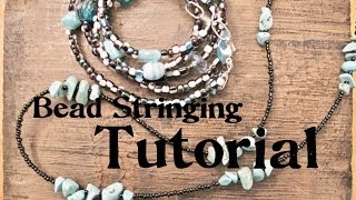 Beginners Bead Stringing Tutorial [upl. by Sloatman]