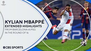 Kylian Mbappé Extended Highlights from Barcelona vs PSG  Round of 16  UCL on CBS Sports [upl. by Gittle]