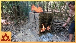 Primitive Technology Brick Firing Kiln [upl. by Schwinn]