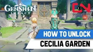 How to Unlock Cecilia Garden Puzzle Guide  Genshin Impact Domain of Forgery [upl. by Bluma]