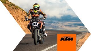 KTM 790 DUKE at PIKES PEAK 2018  KTM [upl. by Tonry]