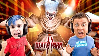 PENNYWISE the EVIL CLOWN is back DEATH PARK 2 clown HORROR game  Part 1 [upl. by Eecart]