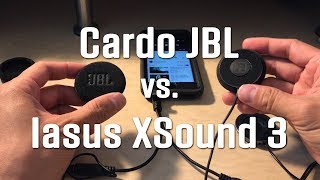 Helmet Speakers 2019  Cardo JBL vs IASUS XSound 3 [upl. by Nelaf]