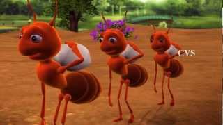 Cheema entho chinnadi  Ants 3D Animation Telugu Rhymes For Children with Lyrics [upl. by Uolyram]