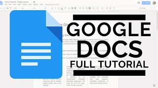 Google Docs  Full Tutorial [upl. by Fradin253]