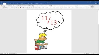 How To Type Fractions In Microsoft Word [upl. by Emrich721]