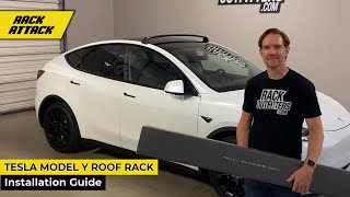 Tesla Model Y Roof Rack Crossbars Installation [upl. by Benjamin641]