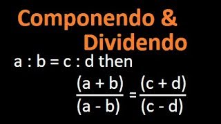 Componendo and dividendo  properties of proportion  Arithmetic  Bank Po IBPS [upl. by Ardnuassac]