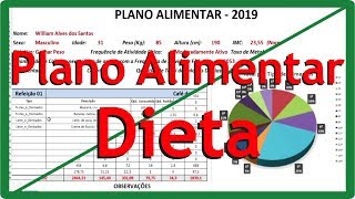 Planilha de Plano Alimentar  Dieta [upl. by Rawden]