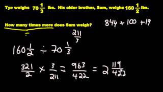 Word Problems Multiplying and Dividing Fractions [upl. by Ramirolg]