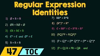 Identities of Regular Expression [upl. by Rebeca295]