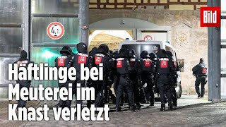 Gefängnismeuterei Polizei stürmt Knast in Thüringen  JVA Untermaßfeld [upl. by Amahcen]