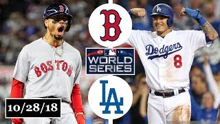 Boston Red Sox vs Los Angeles Dodgers Highlights  World Series Game 5  October 28 2018 [upl. by Sinnej362]