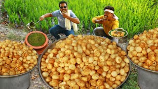 PANI PURI RECIPE  GOLGAPPE PREPARED BY GRANDPA KITCHEN  INDIAN STREET FOOD [upl. by Ydnerb]