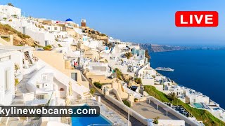 🔴 Recorded live footage webcam from Santorini  Greece [upl. by Eulalia]