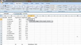 How to Compute Heating and Cooling Degree Days in Excel [upl. by Damara254]