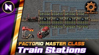 Efficient LOADINGUNLOADING Train Station designs  Factorio TutorialGuideHowto [upl. by Deanna]