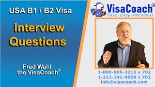 USA B1 B2 Visitor Visa Interview Questions and Answers b214 [upl. by Artekal]