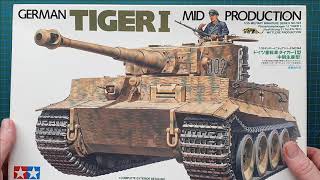 Tamiya 135 German Tiger I Mid Production  Kit Review [upl. by Aissat]