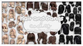 100 AESTHETIC HAIRS CODES FOR BLOXBURG 2021 ✨💖 and bangs  roblox [upl. by Nnayrb]